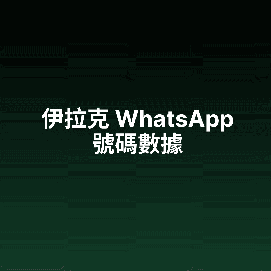 伊拉克 WhatsApp 號碼數據